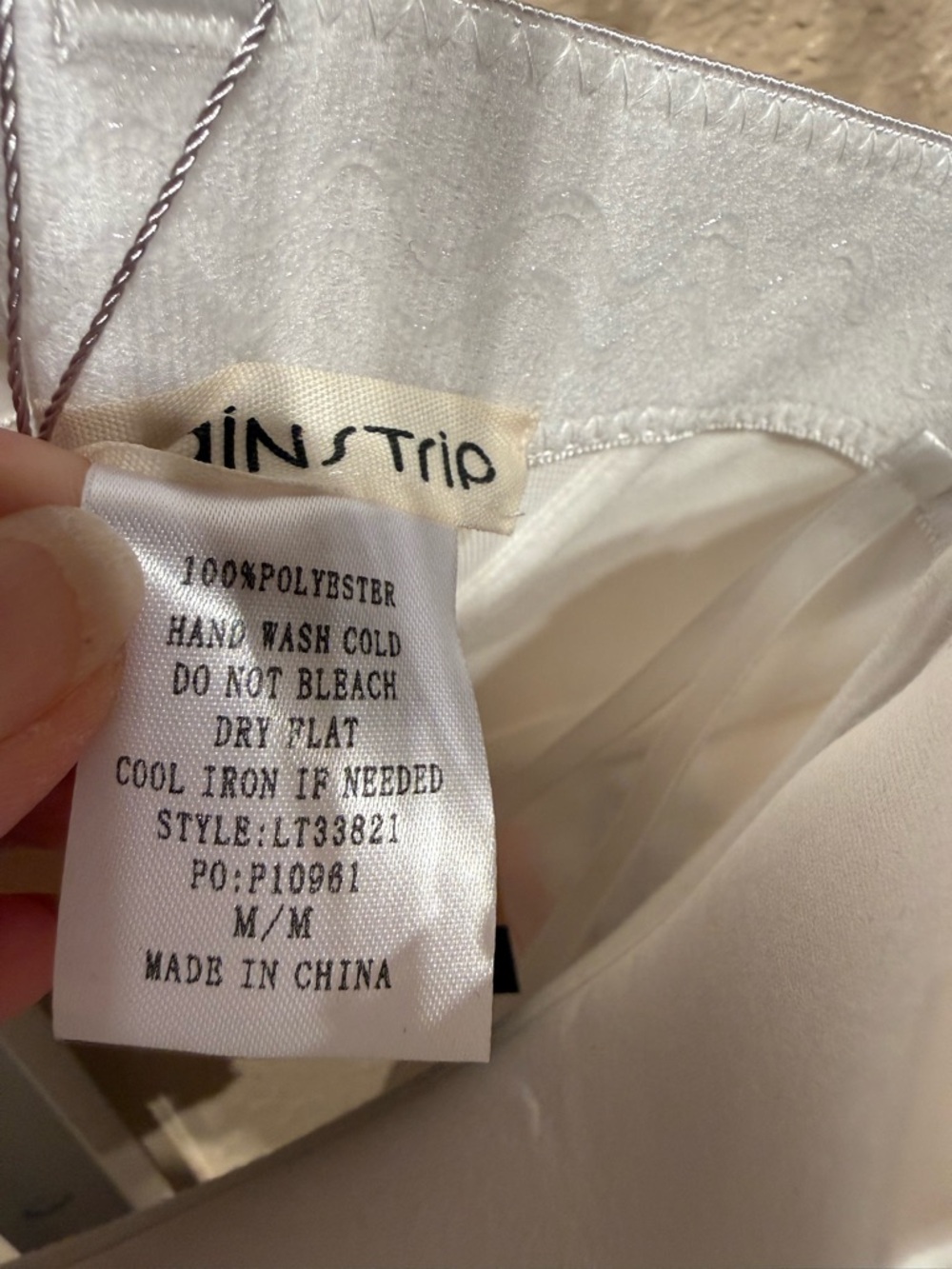 Main Strip white crop top bustier floral 3D appliqué new - Picture 12 of 15
